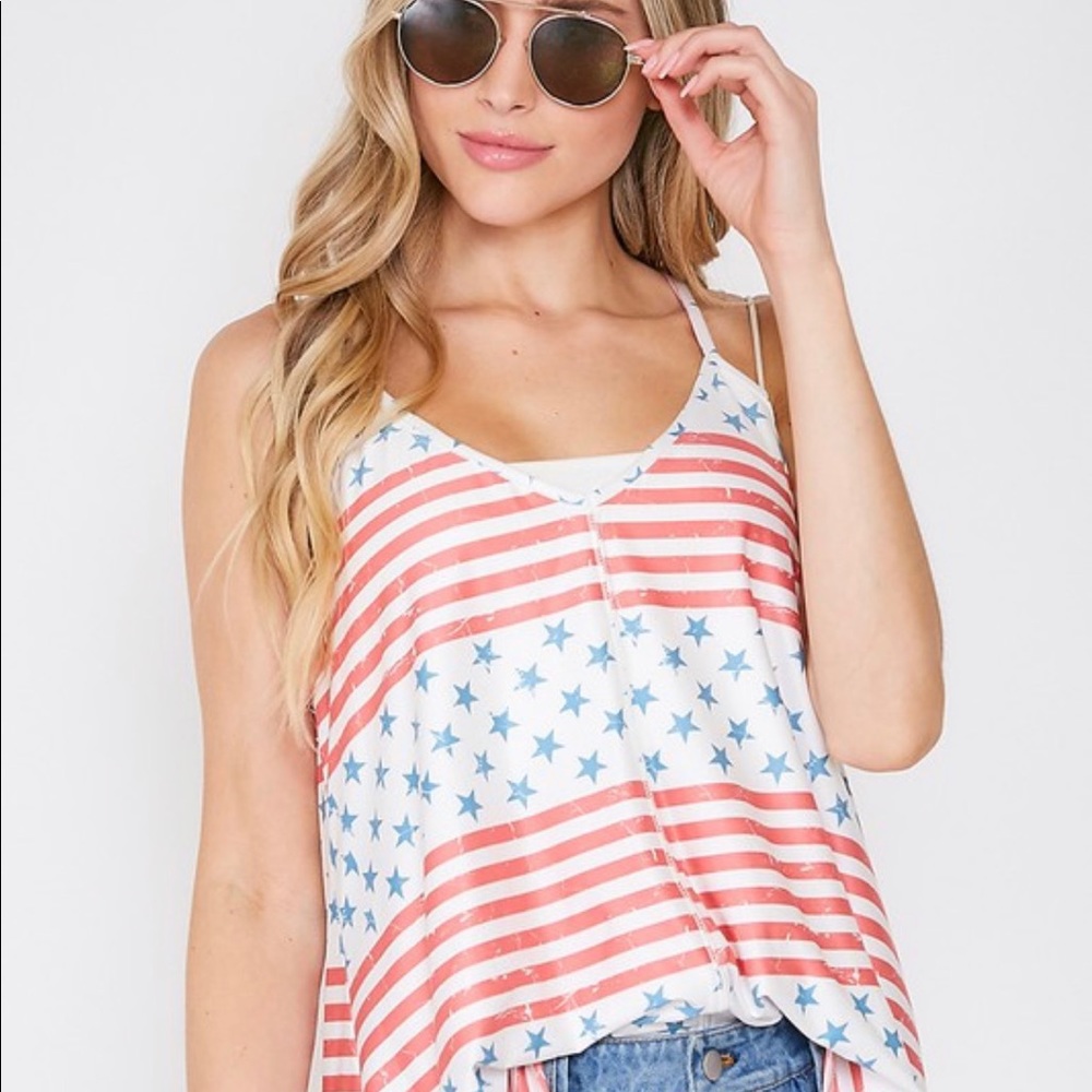 Fourth of July flowy tank
